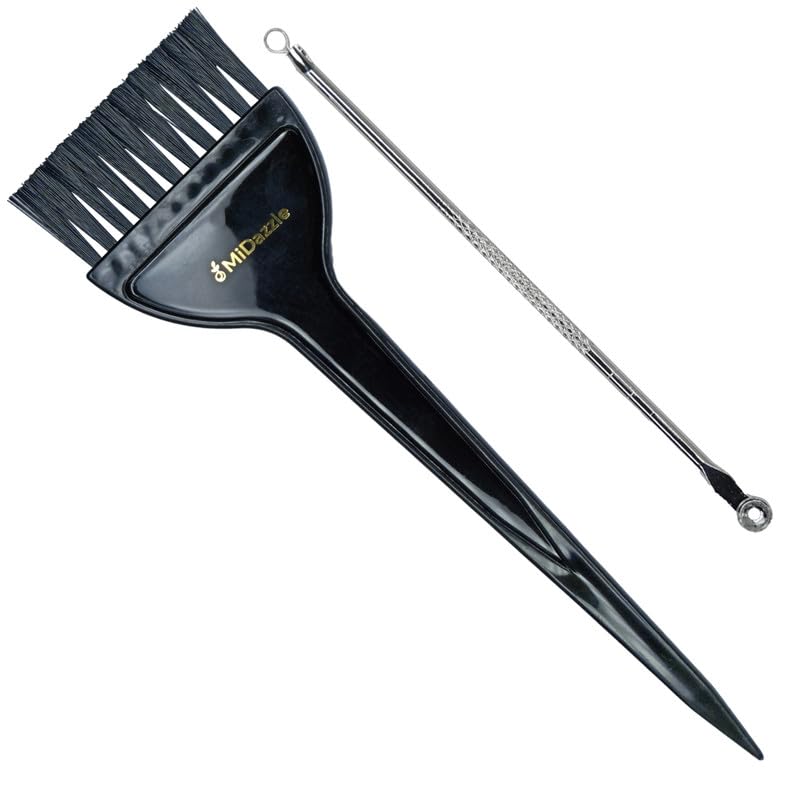 Image of Midazzle Stainless Steel Blackhead Remover With Hair Dye Brush - Large - Set of 2