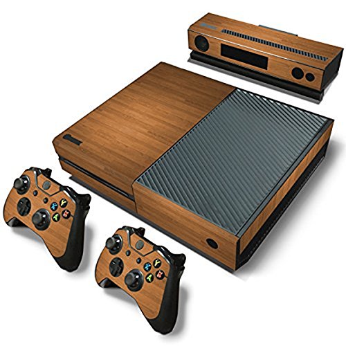 DOTBUY Vinilo Modelo Skin Adhesivo Calcomanías de Piel para Xbox One Consola & Wireless Controller marrón Wood Brown