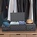Sorbus Set of 3 Storage Baskets for Organizing with Lid, Mesh Hand-Woven Design, Linen Closet Organizers and Storage, Organizer Storage Baskets for Shelves, Variety Pack Organizers and Storage (Gray)