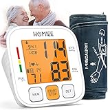 HOMIEE Tensiómetro de Brazo Digital, Monitor de Presión Arterial con Pantalla 3.5'' LED retroiluminada, Deteccion de Irregular Arritmia, Brazalete 22-42cm, 2x90 Memoria,Tamaño Ligero Portátil
