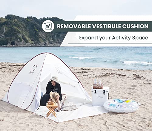 S'more Pop-Up Camping Tent, Portable Instant Automatic Pop Up Beach Tent For 2 People, 2 Double Layers Door And Windows With Mesh Layers, Waterproof Uv Protection Sun Shelter With Carrying Bag #TOP1