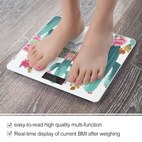 Báscula digital de baño con vidrio templado y pantalla LED clara miniatura 5