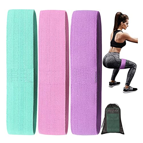 Bandas Elasticas Musculacion Antideslizantes Bandas de Resistencia con 3 Niveles Cintas Elasticas Fitness para Piernas Glúteos Yoga Pilates Crossfit, Mujer y Hombre Cover