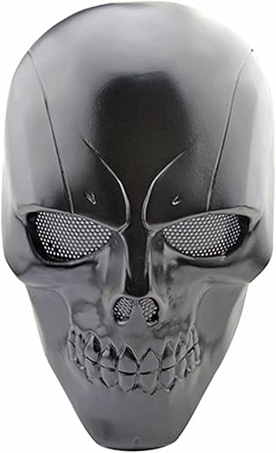 Mulrcks Máscara de calavera de fibra de vidrio para Halloween, fiesta, disfraz de cosplay