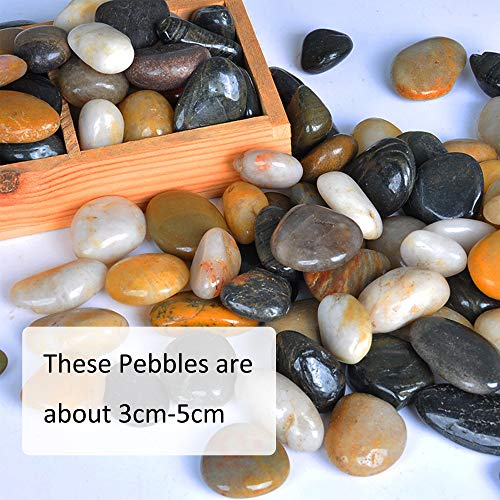 image for Miukada 10 Pounds River Rocks, Pebbles, Decorative Polished Gravel, Na