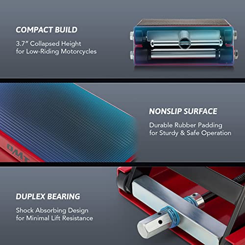 Omt Motorcycle Lift, 4-13 Inch Motorcycle Scissor Jack, 1100Lb Capacity Wide Deck Motorcycle Center Stand And 1/2 Ton Scissor Lift Jack For Street Bikes Cruisers Touring Motorcycles More #TOP5