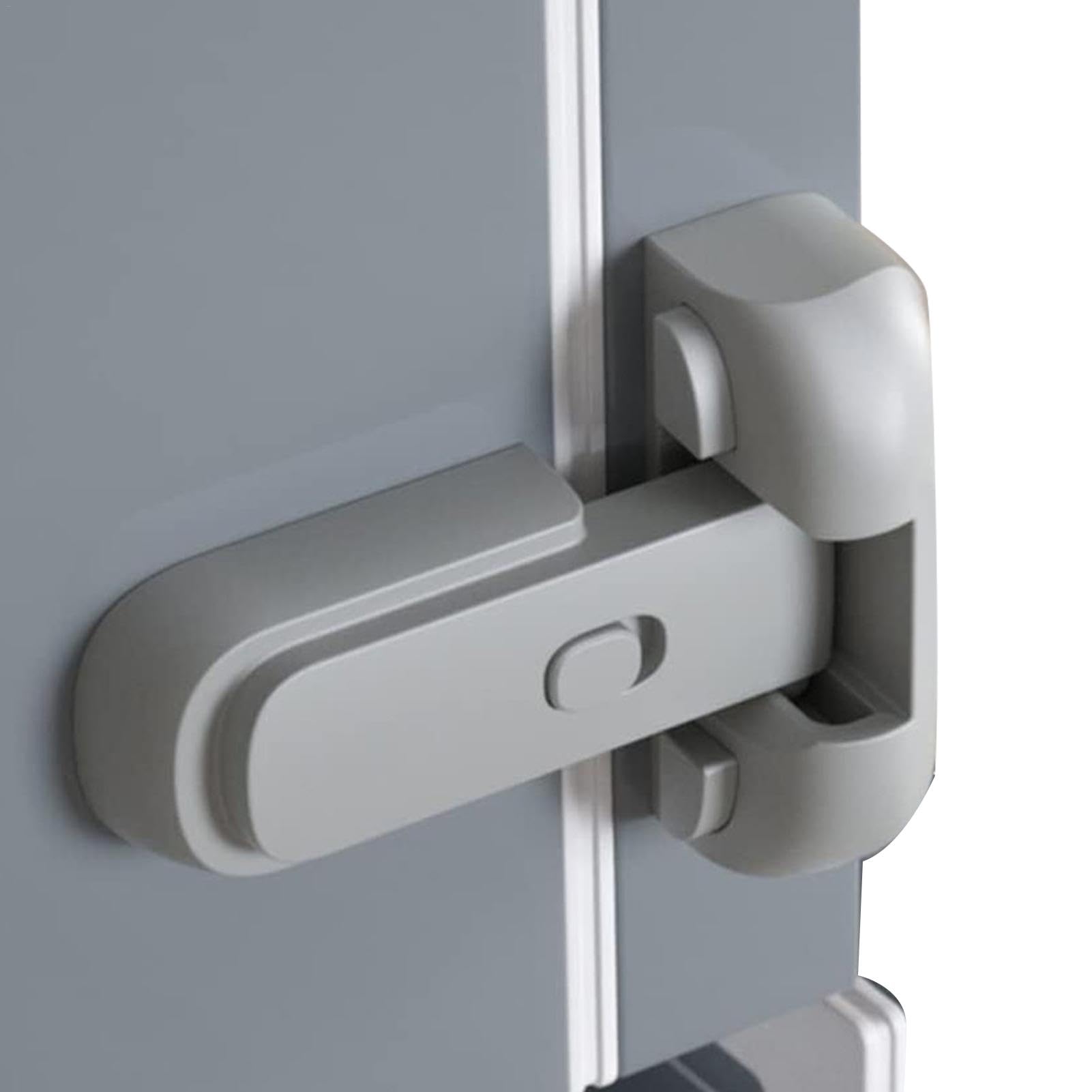 Freezer Lock, Refrigerator Fridge Freezer Door Lock for Kids, Child Proof Refrigerator Latch Lock to Keep Door Closed, No Tools Required, Easy Installation, Child Proof Fridge Lock with Adhesive