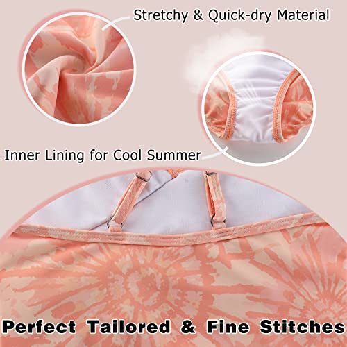 Image of Girls One Piece Swimsuits Hawaiian Ruffle Swimwear Beach Bathing Suit for Summer Vacation