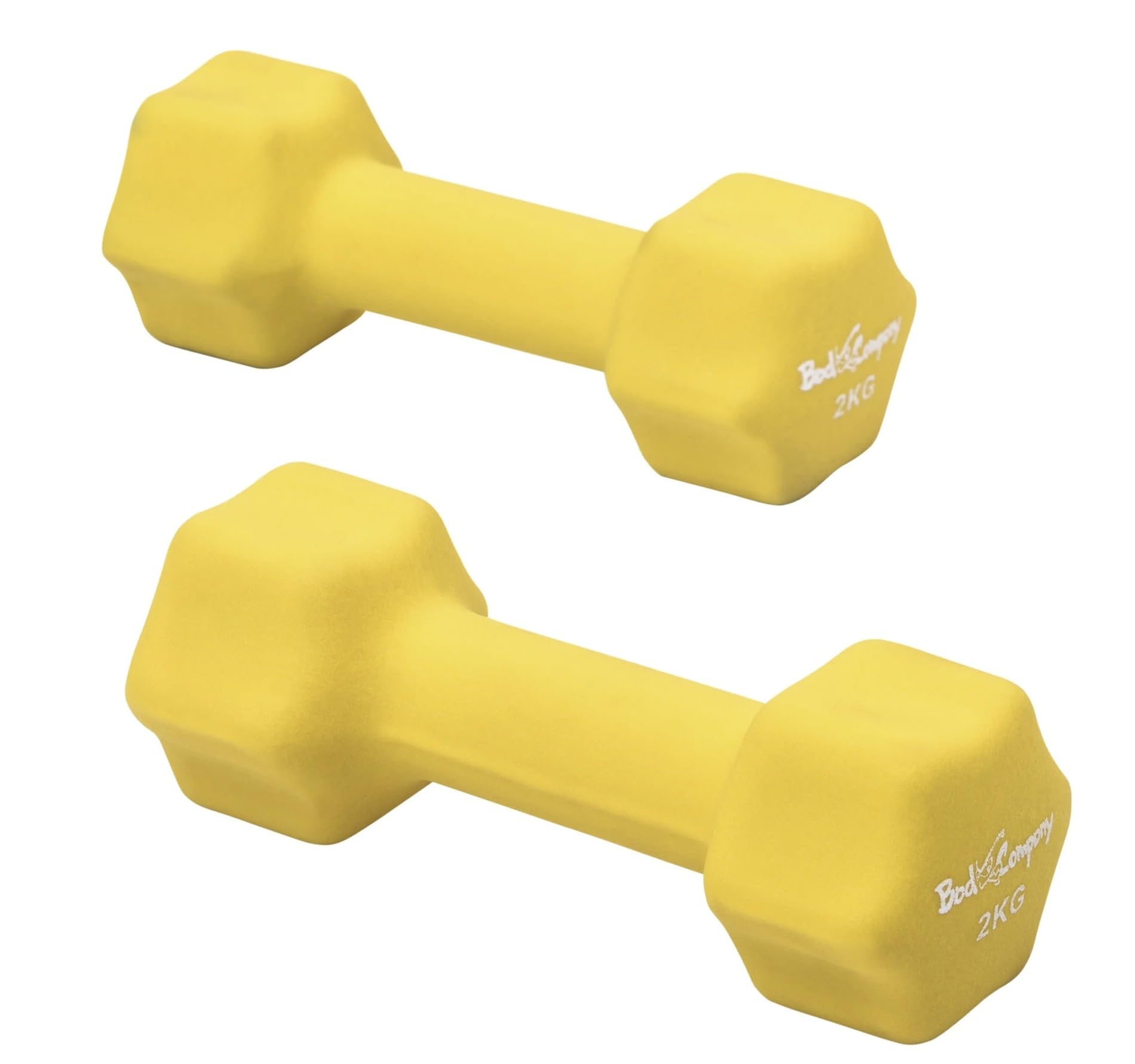 Bad Company Neoprenowe hantle do aerobiku, gimnastyki i fitnessu, 2 x 0,5 kg + 2 x 1 kg + 2 x 1,5 kg + 2 x 2 kg