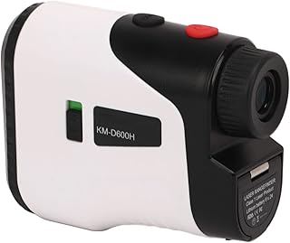 Keenso Rangefinder, Built in 500mAh Battery Golfing Rangefinder High Accuracy 6.5X Magnification Full Display Mode with Slope Switch for Outdoor Sports (White)