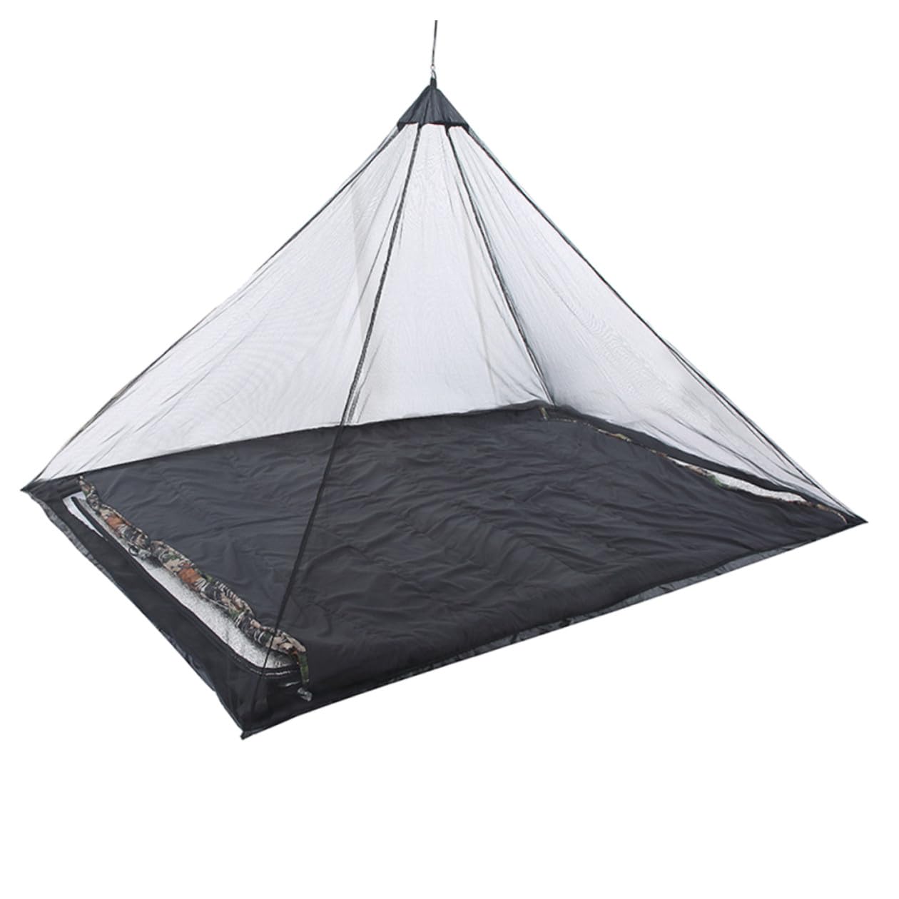 BESTonZON Zanzariera Portatile Triangolare per Esterno Leggera e Traspirante per Campeggio Escursionismo Giardino e Balcone Nero