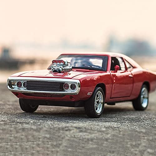 Image of DEUSON ECOM 1:32 Scale Dodge Charger Toy Car for Kids Fast and Furious Diecast Metal Car with Light Sound Pull Back Openable Door