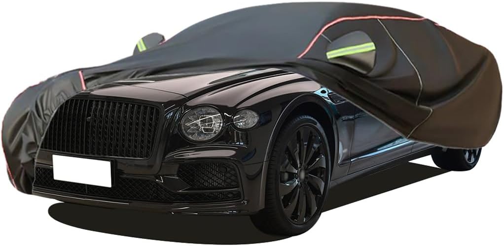 WOLWES Car Cover are Suitable for Bentley Flying Spur All-Weather Windproof, Snowproof, Rainproof, UV-Protected and Breathable All-Season Universal with Side Door Zip Oxford Cloth Car Cover (Color :
