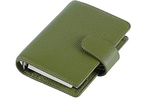 A8 Regular Rings Planner - Genuine Leather Binder Organizer Wallet