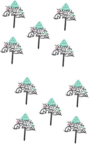 ERINGOGO 10 piezas de inserción de pastel de Navidad, decoración de pastel de Navidad, decoración de pastel de Navidad, decoración de pastel de disponible en Yaxa Venezuela