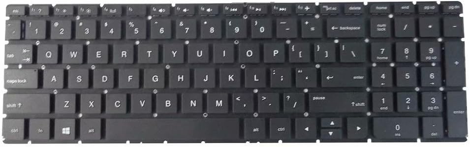 Laptop US Keyboard (Non Backlit) for HP Pavilion 15-ab000 15-ab100 15-ab200 15-ab500 809031-001