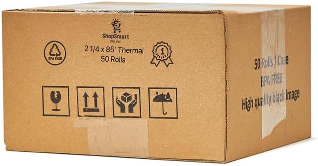 Miniatura 6 de (200 rollos) Rollos de recibos de papel térmico de 2 14 pulgadas x 85 pies, POScaja registradora, se adapta a todos los terminales de tarjetas de