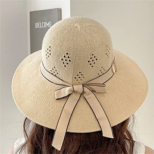 Chapeau anti coup de soleil pliable pour femme avec grand bord large