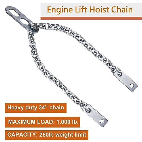 34Inch Engine Lift Chain with 1,000 lbs Max Load Motor Engine Lift ...