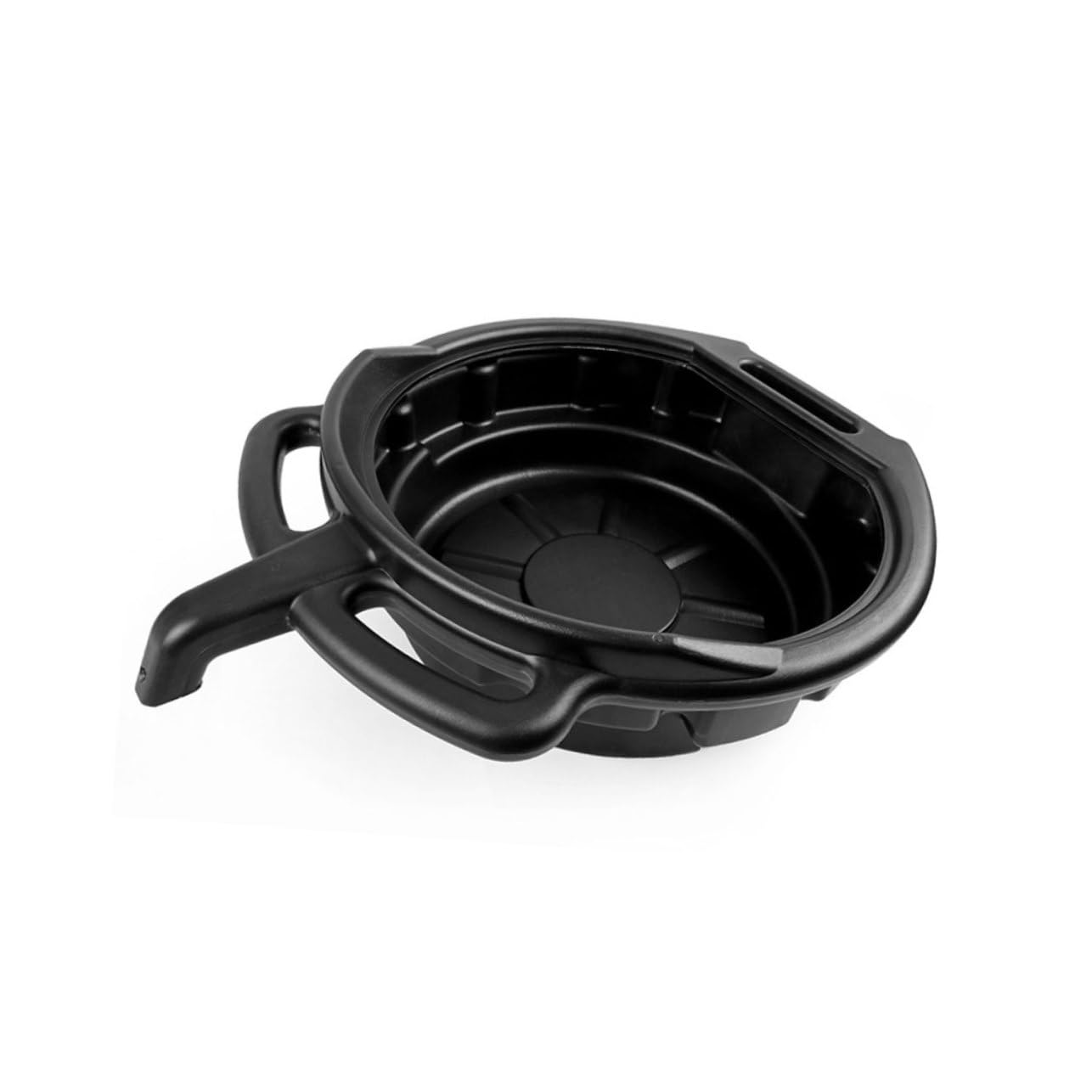 Juego de 2 Bandejas de Drenaje de Aceite de Motor de 10l y 15l en PE Negro, Fáciles de Limpiar y Almacenar para Mantenimiento de Coches