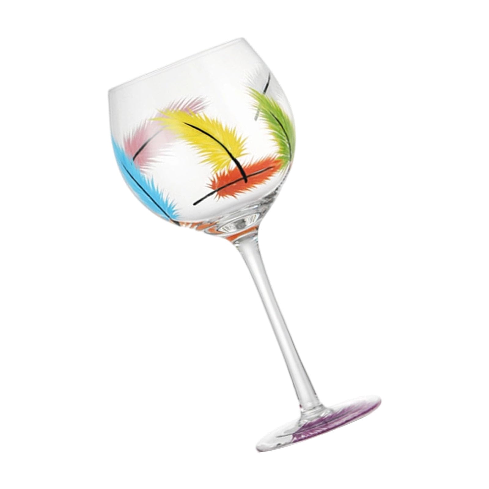 JSGHGDF Design Wine Goblet Hand Blown Painted, Artistic Red Wine Glass for Celebrations, Cocktail Hand Burst Glass