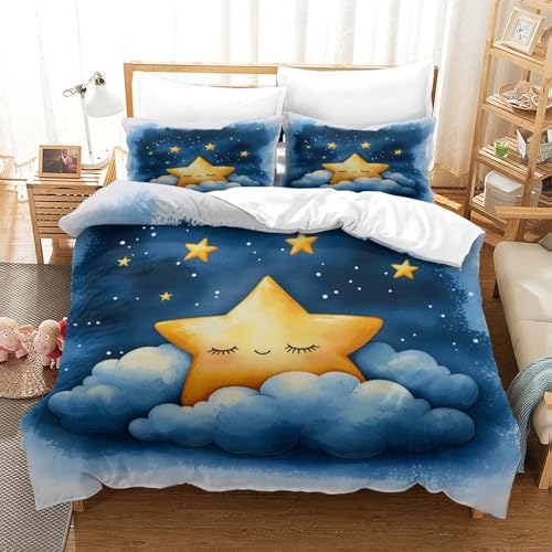 Housse de couette 200x200cm lavable machine pour simplifier l'entretien de votre lit double 3D - 3
