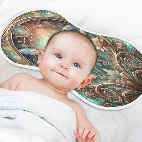 Dragonfly Turquoise Baby Burp Cloths Absorbent Muslin Burp Cloths Soft Burp Cloth Burp Rags Cotton Burp Clothes for Unisex Boy Newborn Girl 1 Pack 22x11 Inches4