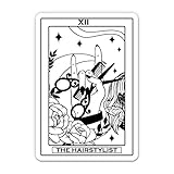 The Hairstylist Tarot Sticker - 3' Laptop Sticker - Waterproof Vinyl for Car, Phone, Water Bottle - Hair Stylist Decal