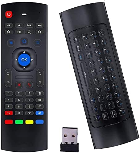Air Mouse Remote, Rock&Rick MX3 Pro 2.4G Android Box Remote with Mini Wireless Keyboard,Compatible for Android TV Box/Smart TV/Projector/HTPC