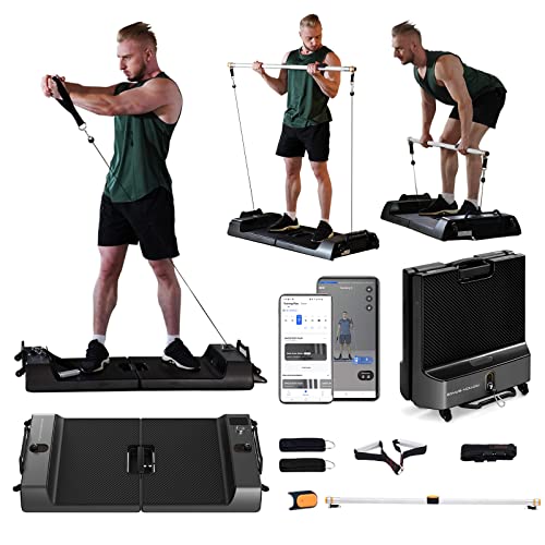 Smart Strength Training, Resistance Adjustable Fitness Equipment with 3 Training Modes, App & Bluetooth Connection Home Gym, Whole-Body Exercise Equipment