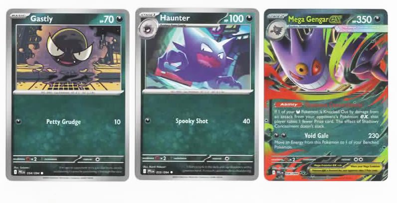 Mega Gengar ex 056/094 - Phantasmal Flames – Pokemon Card Lot - Double Rare