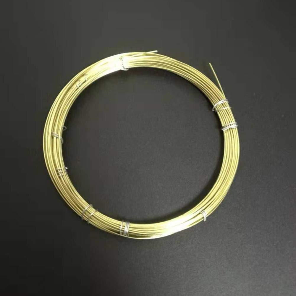 JINGCHI Massiver weicher Kupferdraht, blanker Messingdraht, Saitenleitung, Spule, einzelner massiver Handwerksdraht, elektrischer Industriedraht, 10 m(Diameter5mm)