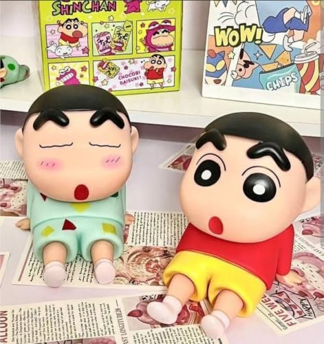 Image of Shin-chan Cartoon Figure Toy Set, Cute Anime Bobblehead Doll, Car Dashboard Decoration, Pack of 2