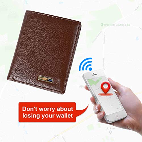 Parkomm Billetera antirrobo de Cuero Portatarjetas antipérdida Unisex Billetera de Seguridad USB