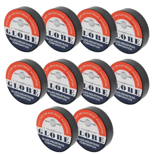 Globe İzole Bant Siyah 10 lu Paket 0.13x19mm