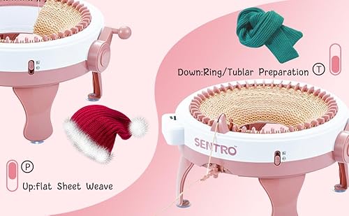 Máquina de tricô Sentro, máquina de tear de tricô com 48 agulhas com contador de fileiras, kit de má