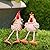 QIAOIDEA Funny Shelf Sitting Chicken Figurines – Farmhouse Rooster & Hen Statues with Dangling Legs – Rustic Tabletop Home Decor, Kitchen, Garden Ornaments (Set of 2)