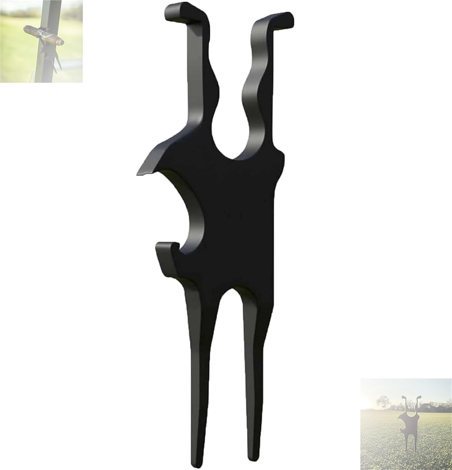 Golf Divot Repair Tool Magnetic Holder for Golf Cart Multi, 3-in-1 Multi-Tool with Magnetic Tackle Clip, Beer Shotgun and Divot Multi Tool, Divot Repair Tool & Beer Shotgun Opener