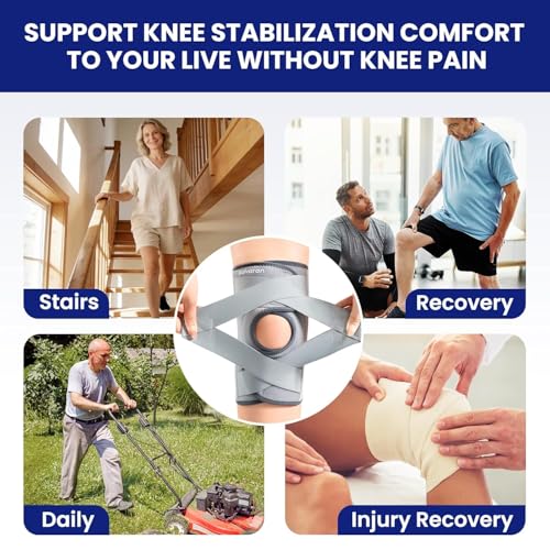 Image of Galvaran Knee Brace for Men & Women - ACL, MCL, Meniscus Tear Support & Arthritis Pain Relief - Stabilizing Knee Braces Support with Side Stabilizers & Patella Gel Pad