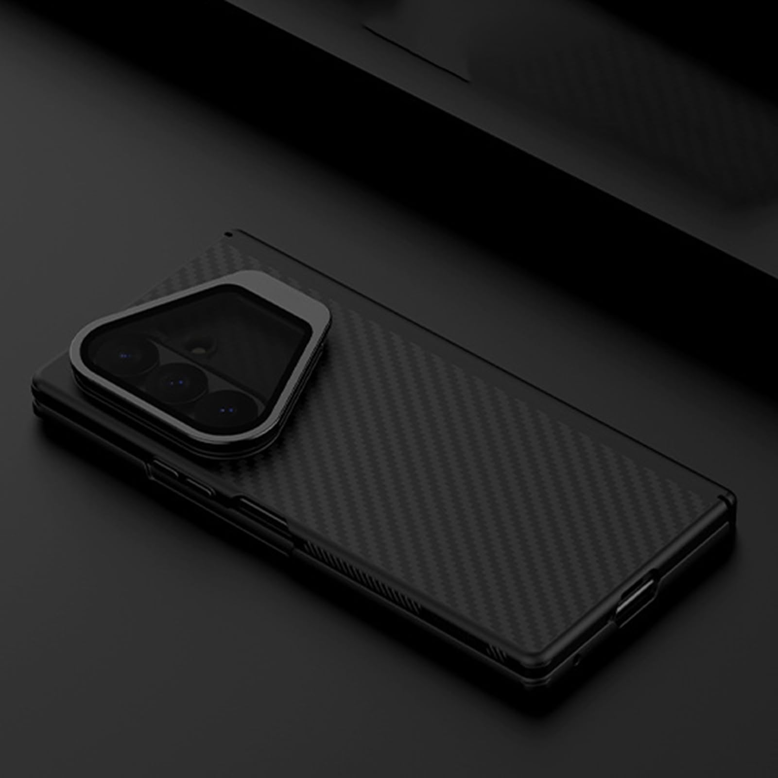 Custodia Magnetica For Samsung Galaxy Z Fold 8 Ultra, Vera Fibra Di | Flip Protezione fotocamera Funzione supporto Cover telefono Cerniera Guscio di ricarica wireless ammortizzante