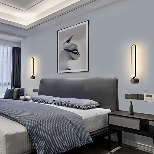 Aplique de pared de metal lineal LED moderno de 9W con diseño circular 3