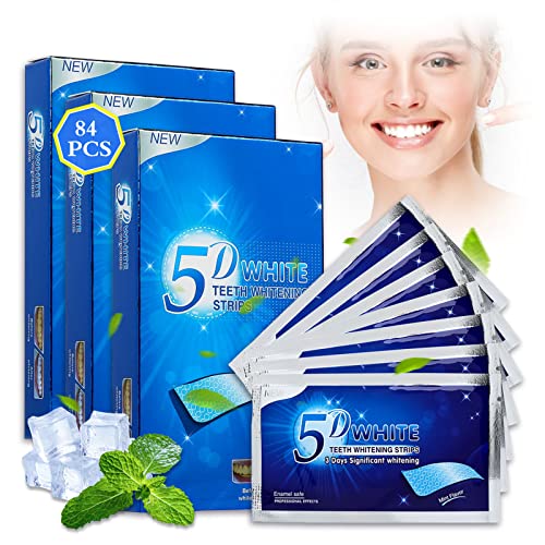 MICSAVI Blanchiment Dentaire - Blanchiment Des Dents, Bandes de Blanchiment des Dents, Teeth Whitening Strips Insensibles 56 Bandes/ 84 Bandes Cover