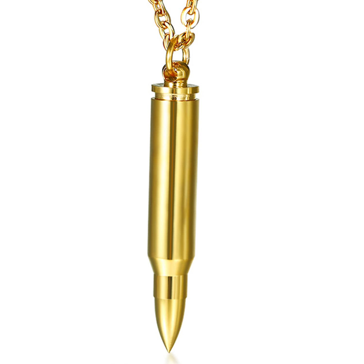 Peora 18K Gold Plated Titanium Steel Rifle Bullet Pendant Necklace for Men Boys|Rakhi Rakshabandhan Gift for Sister Bhabhi, Gifts for Women (B07FLZWD7J) Amazon Price History, Amazon Price Tracker