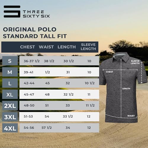Three Sixty Six Golf Shirts for Men - Dry Fit Short-Sleeve Polo, Athletic Casual Collared T-Shirt - Image 3