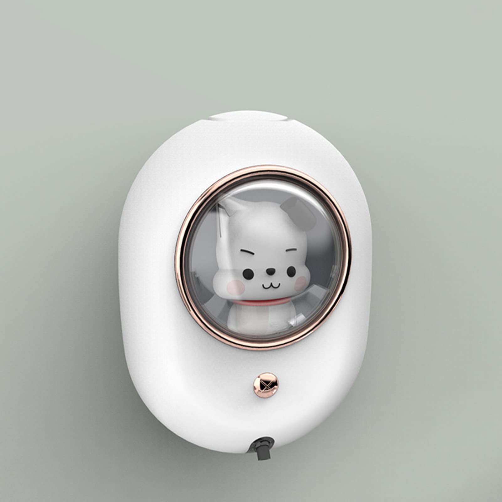 Fafeicy Dispenser di Sapone a Parete, Design a Capsula Spaziale, Dispenser Automatico di Schiuma, Ricaricabile, Impermeabile, per e Bagno