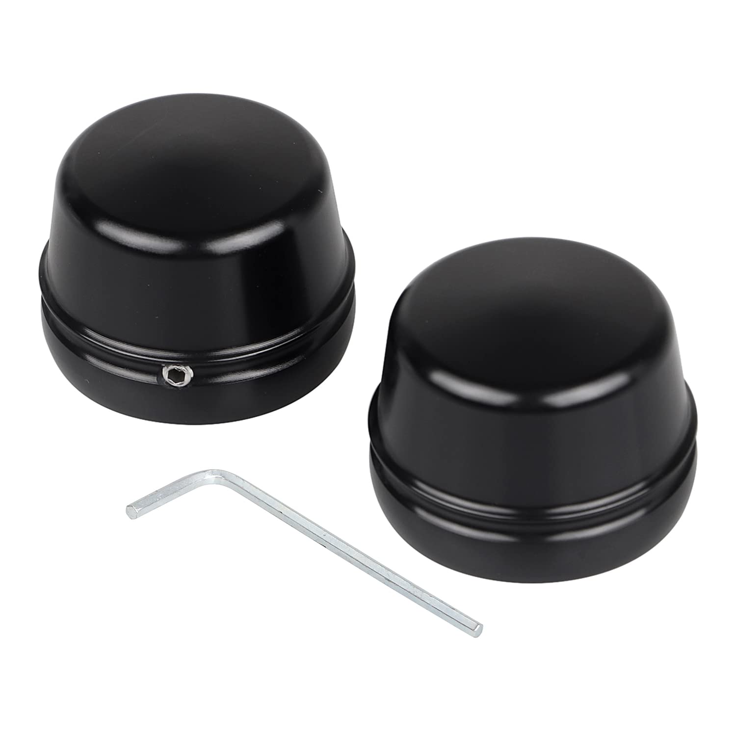 YDLMT Black Motorcycle Front Axle Nut Cover Axle Caps for Harley Dyna Road King Street Glide Road Glide Electra Glide FLHT FLTR FLHR FLHX FXD
