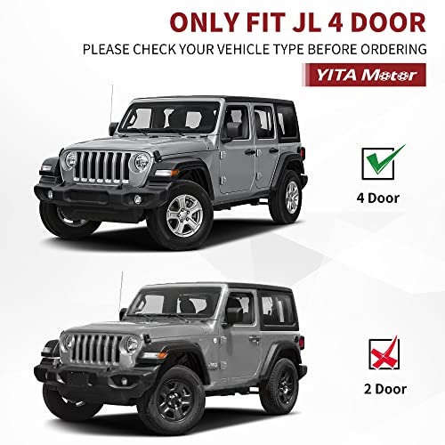 Yitamotor 6 Inches Oe Style Running Boards, Side Steps Compatible For 2018-2022 Jeep Wrangler Jl 4-Door Black, Nerf Bars (Excl Jk Model) #TOP2