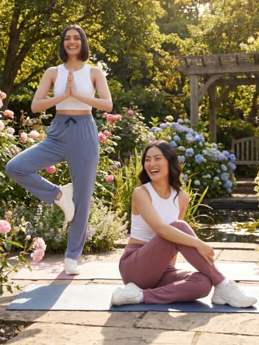 Image of Fflirtygo Cotton Solid Track Pant /Lounge Wear /Pocket Payjama �100% Export Quality Soft Cotton Night Wear /Pocket Pyjama for Women Combo Pack, Black & Blue Pyjama