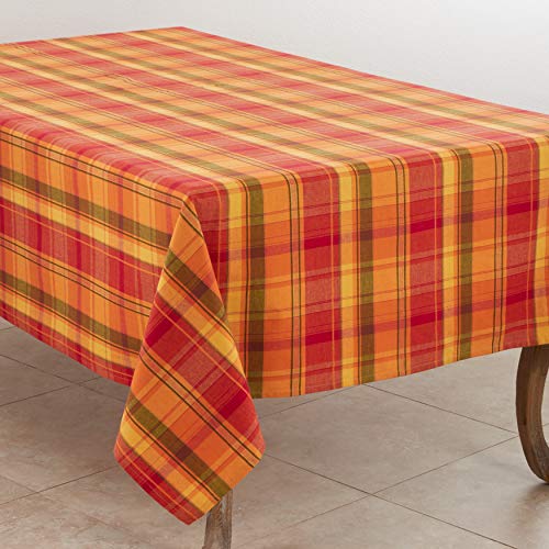 Occasion Gallery Terracotta Orange Harvest Halloween Autumn Thanksgiving Holiday Design Dinner Tablecloth, 65