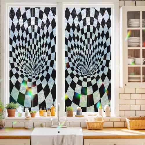 Vinilo decorativo negro para ventana 17.7x39.3 pulgadas miniatura 2